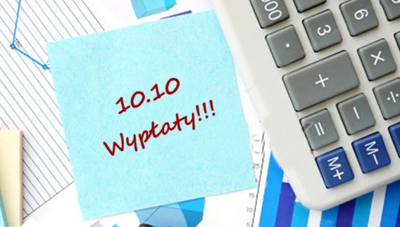 Kartka z przypomnieniem o terminie wypłat