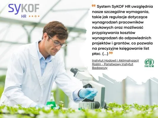 Referencje od Instytutu Hodowli i Aklimatyzacji Roślin dla systemu kadrowo-płacowego SyKOF HR
