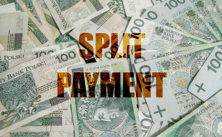 Grafika obrazująca zagadnienie split payment w księgowości