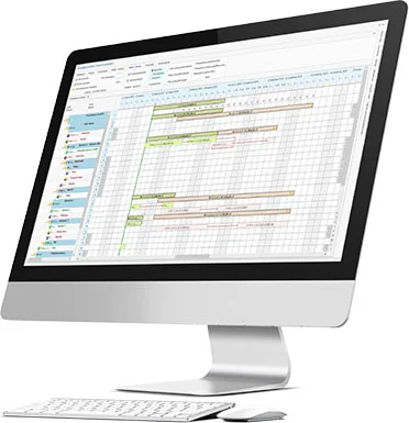 widok systemu na ekranie monitora